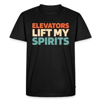 Elevator Elevator - Men's Premium Organic T-Shirt - black - Front - Nico (187cm)