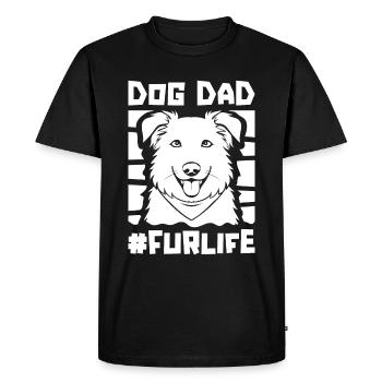 Australian Shepherd Dog Dad Fur Life - Men's Premium Organic T-Shirt - black - Front - Nico (187cm)