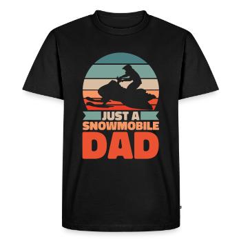 Motoneige Motoneige Père - T-shirt Premium bio Homme - noir - Devant - Nico (187cm)