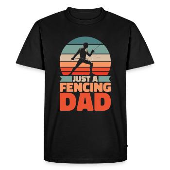 Escrimeur Escrimeur Père Juste Un Escrimeur Papa - T-shirt Premium bio Homme - noir - Devant - Nico (187cm)