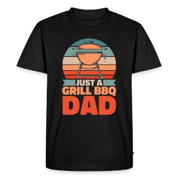 Barbecue Griller Papa Juste Un Grill Barbecue Papa - T-shirt Premium bio Homme - noir - Devant - Nico (187cm)