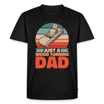 Tourneur sur bois Père - T-shirt Premium bio Homme - noir - Devant - Nico (187cm)