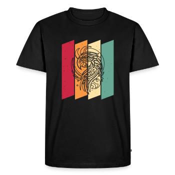 Parrot Moon Phases - Men's Premium Organic T-Shirt - black - Front - Nico (187cm)