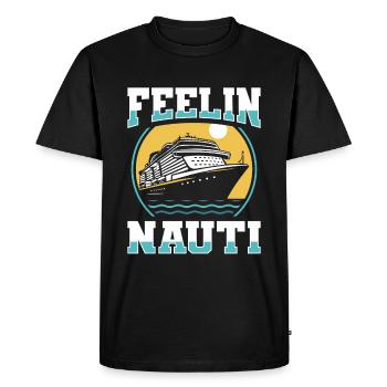 Croisière Feeling Nauti - T-shirt Premium bio Homme - noir - Devant - Nico (187cm)