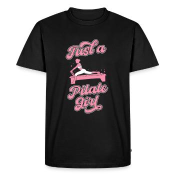 Pilates juste une fille de Pilates - T-shirt Premium bio Homme - noir - Devant - Nico (187cm)