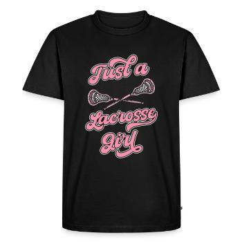 La crosse juste une fille de crosse - T-shirt Premium bio Homme - noir - Devant - Nico (187cm)