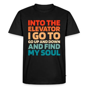 Elevator Elevator - Men's Premium Organic T-Shirt - black - Front - Nico (187cm)