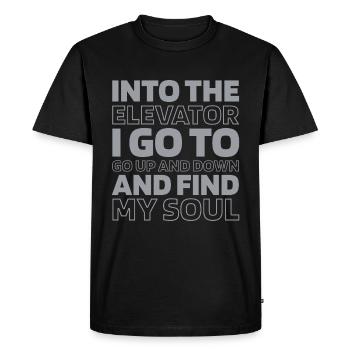 Ascenseur Ascenseur - T-shirt Premium bio Homme - noir - Devant - Nico (187cm)