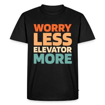 Elevator Elevator - Men's Premium Organic T-Shirt - black - Front - Nico (187cm)
