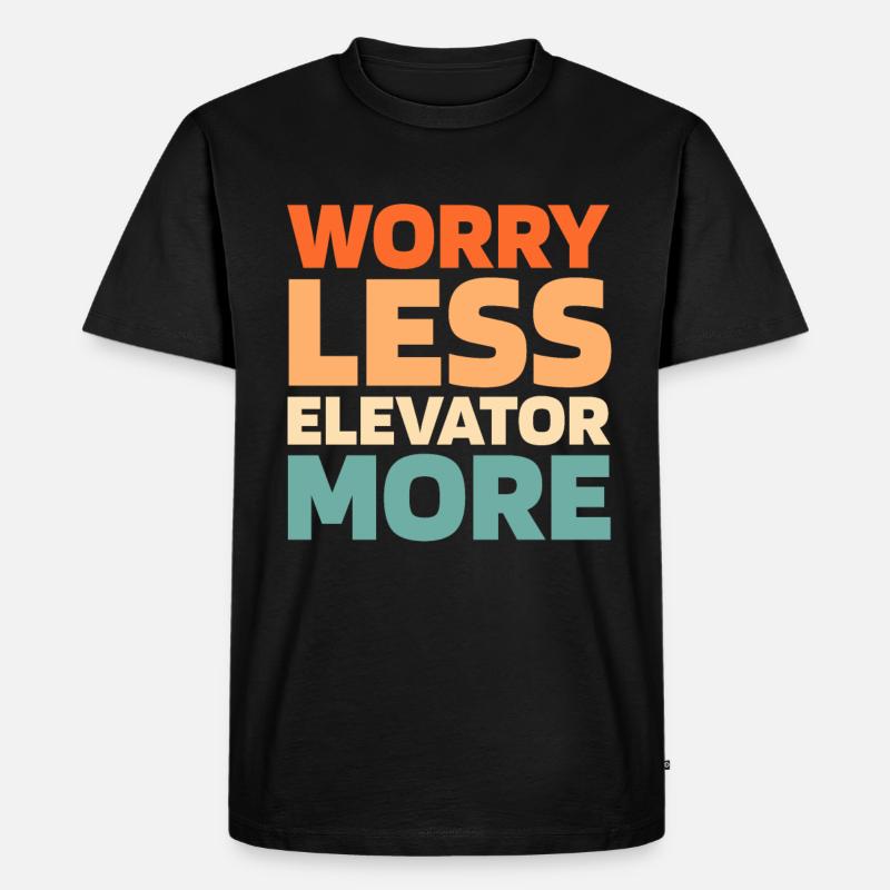 Fahrstuhl Aufzug - Männer Premium Bio T-Shirt - Schwarz