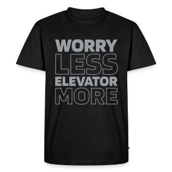 Ascenseur Ascenseur - T-shirt Premium bio Homme - noir - Devant - Nico (187cm)