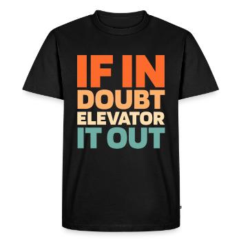 Elevator Elevator - Men's Premium Organic T-Shirt - black - Front - Nico (187cm)