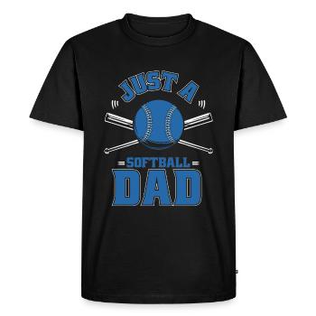 Softball juste un papa de softball - T-shirt Premium bio Homme - noir - Devant - Nico (187cm)
