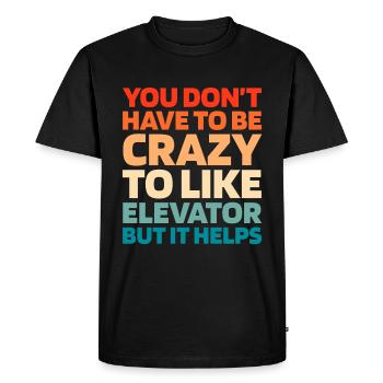 Elevator Elevator - Men's Premium Organic T-Shirt - black - Front - Nico (187cm)