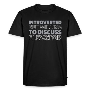 Elevator Elevator - Men's Premium Organic T-Shirt - black - Front - Nico (187cm)