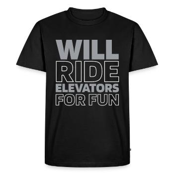Ascenseur Ascenseur - T-shirt Premium bio Homme - noir - Devant - Nico (187cm)