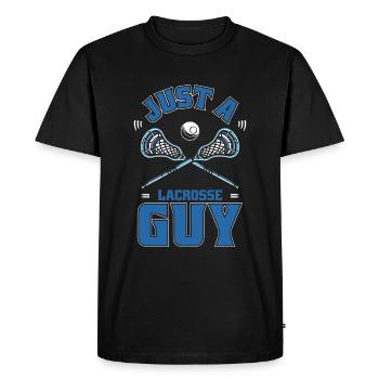 La crosse juste un gars de crosse - T-shirt Premium bio Homme - noir - Devant - Nico (187cm)