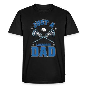 La crosse juste un papa de la crosse - T-shirt Premium bio Homme - noir - Devant - Nico (187cm)