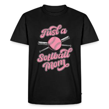 Softball Just A Softball Mom - T-shirt Premium bio Homme - noir - Devant - Nico (187cm)