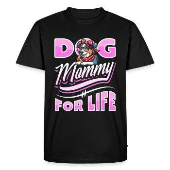 Australian Shepherd Dog Mom Fur Life - Men's Premium Organic T-Shirt - black - Front - Nico (187cm)