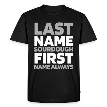 Sourdough bread - Men's Premium Organic T-Shirt - black - Front - Nico (187cm)