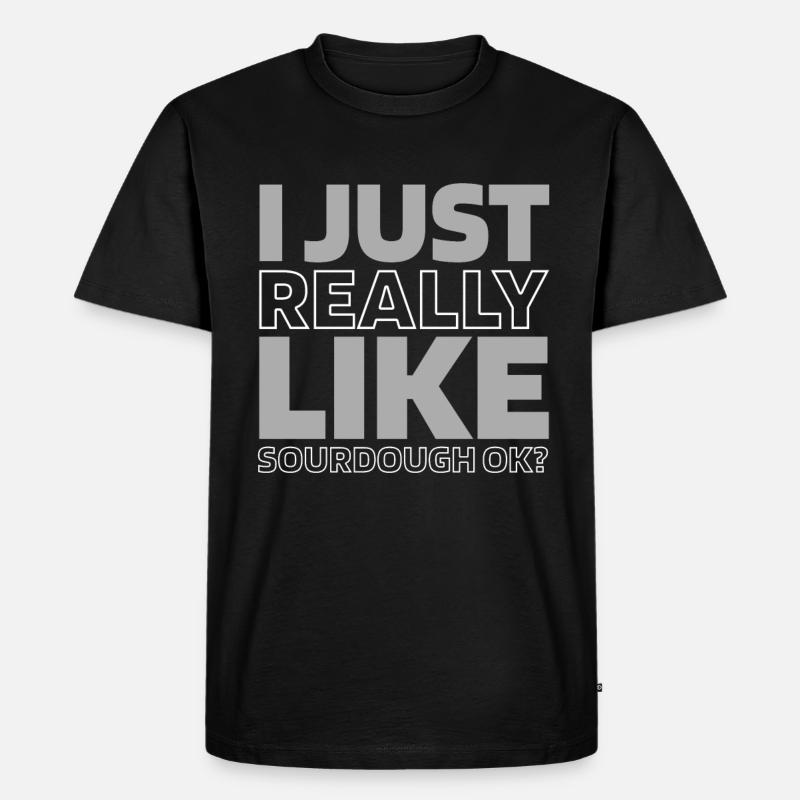 Sauerteig Brot - Männer Premium Bio T-Shirt - Schwarz