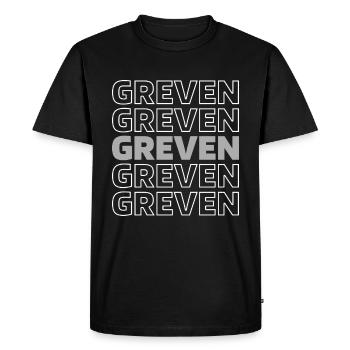 German city of Greven, North Rhine-Westphalia - Men's Premium Organic T-Shirt - black - Front - Nico (187cm)
