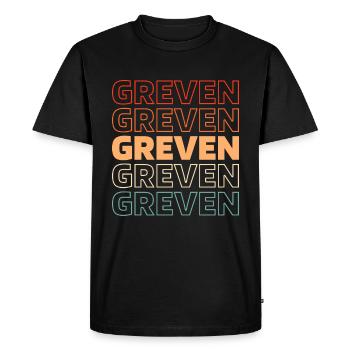 German city of Greven, North Rhine-Westphalia - Men's Premium Organic T-Shirt - black - Front - Nico (187cm)