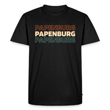 German city of Papenburg Lower Saxony - Men's Premium Organic T-Shirt - black - Front - Nico (187cm)