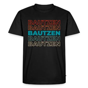 Ville allemande de Bautzen, Saxe - T-shirt Premium bio Homme - noir - Devant - Nico (187cm)