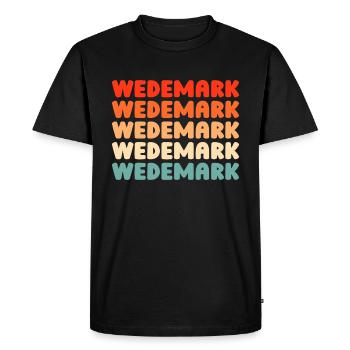 German city Wedemark, Lower Saxony - Men's Premium Organic T-Shirt - black - Front - Nico (187cm)