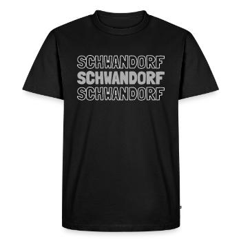Ville allemande de Schwandorf, Bavière - T-shirt Premium bio Homme - noir - Devant - Nico (187cm)