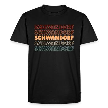 Ville allemande de Schwandorf, Bavière - T-shirt Premium bio Homme - noir - Devant - Nico (187cm)