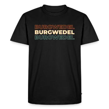 German city Burgwedel, Lower Saxony - Men's Premium Organic T-Shirt - black - Front - Nico (187cm)