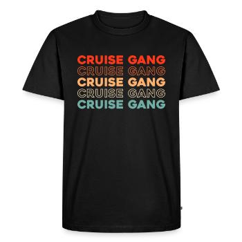 Crucero - Camiseta prémium ecológica para hombre - negro - delante - Nico (187cm)