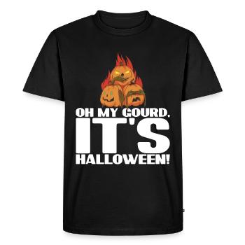 Oh ma gourde, c’est le design d’Halloween - T-shirt Premium bio Homme - noir - Devant - Nico (187cm)