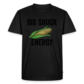 Maïs Big Shuck Energy Farmer Maïs Big Shuck Energy - T-shirt Premium bio Homme - noir - Devant - Nico (187cm)