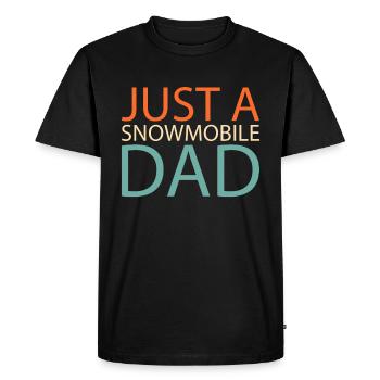 Schneemobil Motorschlitten Juste un papa motoneige - T-shirt Premium bio Homme - noir - Devant - Nico (187cm)