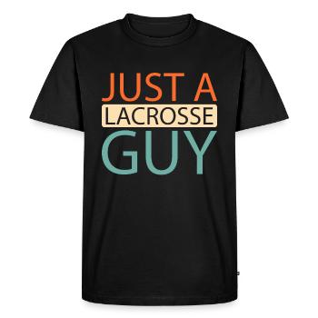 La crosse juste un gars de crosse - T-shirt Premium bio Homme - noir - Devant - Nico (187cm)