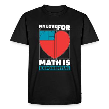 Mathe Mathematik Lustig Math Drôle Jeu de mots - T-shirt Premium bio Homme - noir - Devant - Nico (187cm)