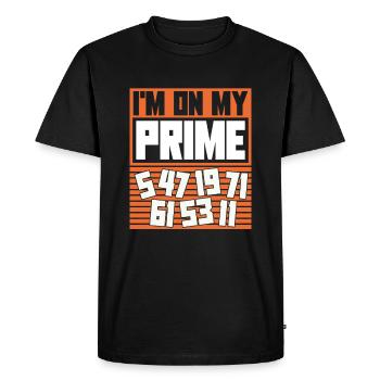 Mathe Mathematik Lustig Math Drôle Jeu de mots - T-shirt Premium bio Homme - noir - Devant - Nico (187cm)