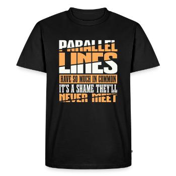 Mathe Mathematik Lustig Math Drôle Jeu de mots - T-shirt Premium bio Homme - noir - Devant - Nico (187cm)