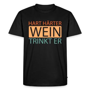 Wine Winemaker - Men's Premium Organic T-Shirt - black - Front - Nico (187cm)