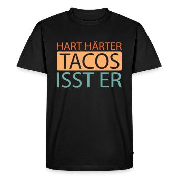 Tacos - T-shirt Premium bio Homme - noir - Devant - Nico (187cm)