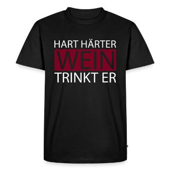 Wine Winemaker - Men's Premium Organic T-Shirt - black - Front - Nico (187cm)
