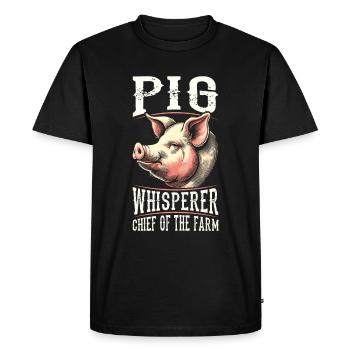 Éleveur de porcs Chef de la ferme - T-shirt Premium bio Homme - noir - Devant - Nico (187cm)