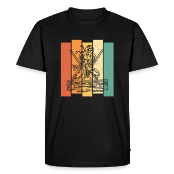 Hockey Hockey Ninja - Men's Premium Organic T-Shirt - black - Front - Nico (187cm)