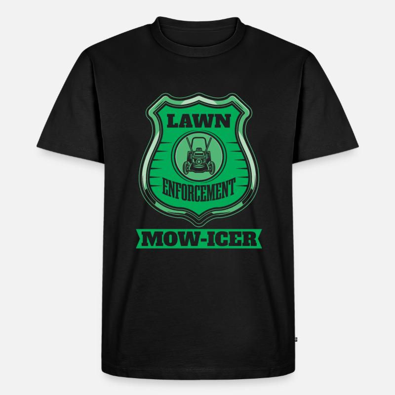Rasenmäher Mähen - Männer Premium Bio T-Shirt - Schwarz