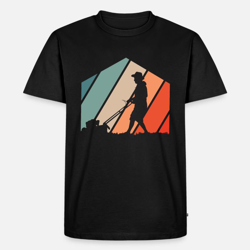 Rasenmäher Mähen - Männer Premium Bio T-Shirt - Schwarz