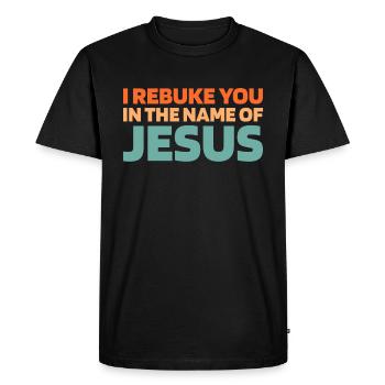Christianisme chrétien - T-shirt Premium bio Homme - noir - Devant - Nico (187cm)